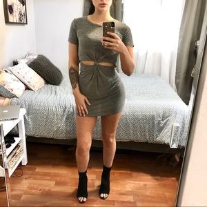 Knot Front T-Shirt Dress